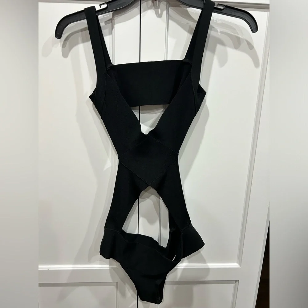 SKIMS NEW Monokini Knit Beachwear Bandage Monokini Onyx Black